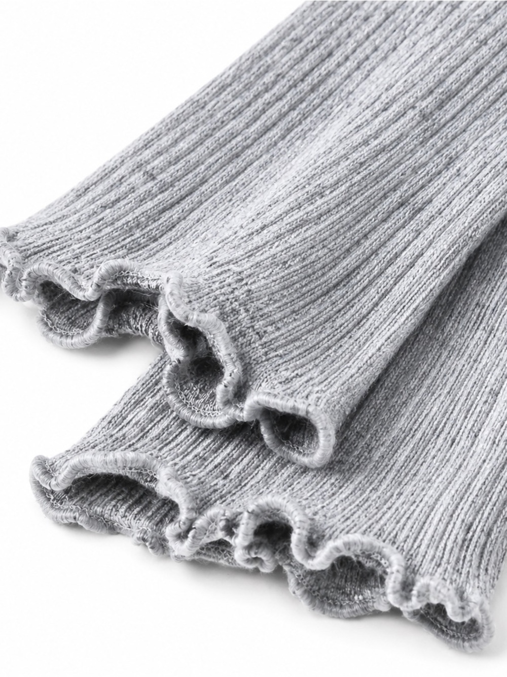 Cat & Jack Light Gray Ribbed Footless Tights - Picture 3 of 3